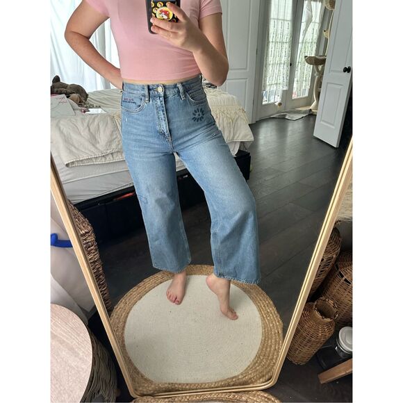 M.I.H. Jeans Women’s 27 Embroidered Caron Wide Leg - Picture 2 of 7